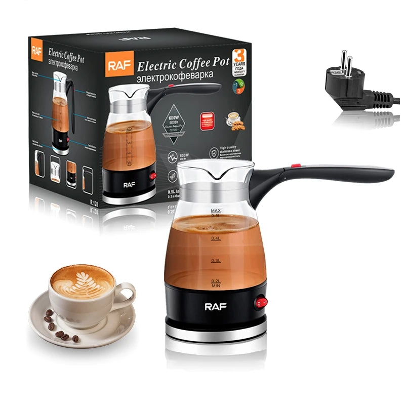 Cafetera Eléctrica Turca de Vidrio Raf