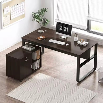 Escritorio de Oficina Clásico en MDF color marrón