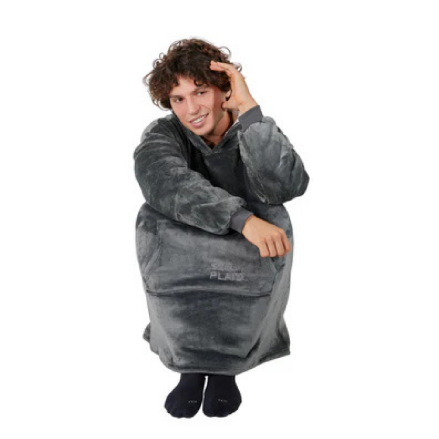 Poleron Maxi Poleron Con Capucha Polar Chiporro Frazada Oversize