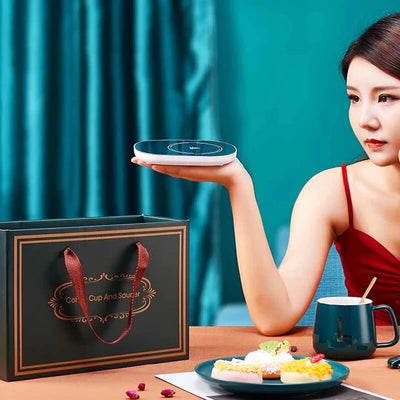 Taza Con Base Calentadora