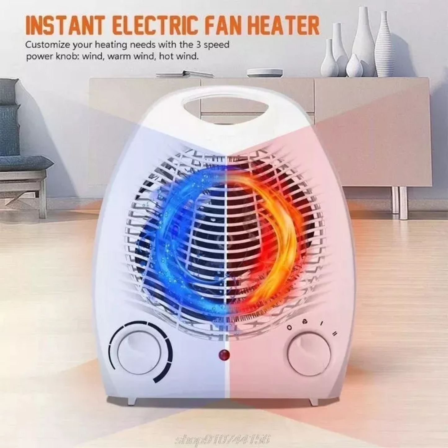 Termo ventilador Eléctrico Blanco 1900w