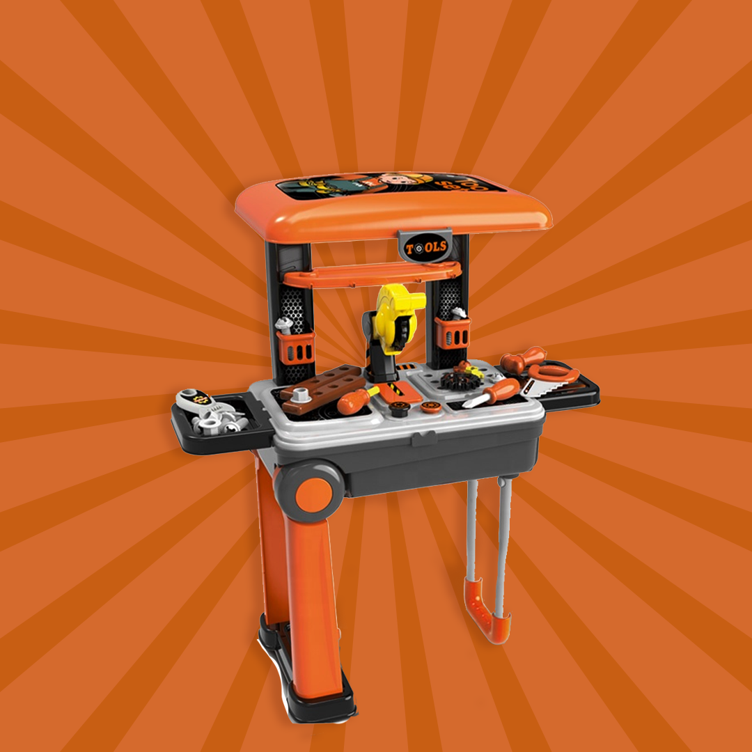 Juguete Maletin Herramientas Taller Naranja Niños 3+ Años