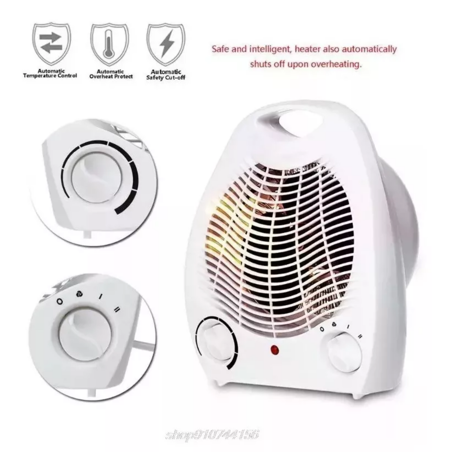 Termo ventilador Eléctrico Blanco 1900w