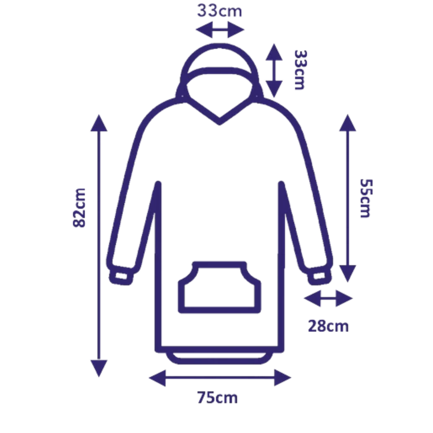 Poleron Maxi Poleron Con Capucha Polar Chiporro Frazada Oversize