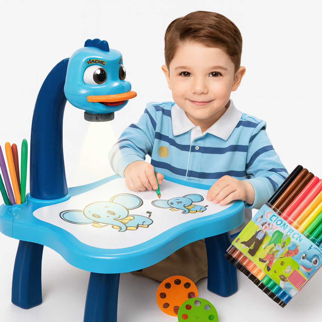 Mesa de Dibujo con Proyector Infantil LED