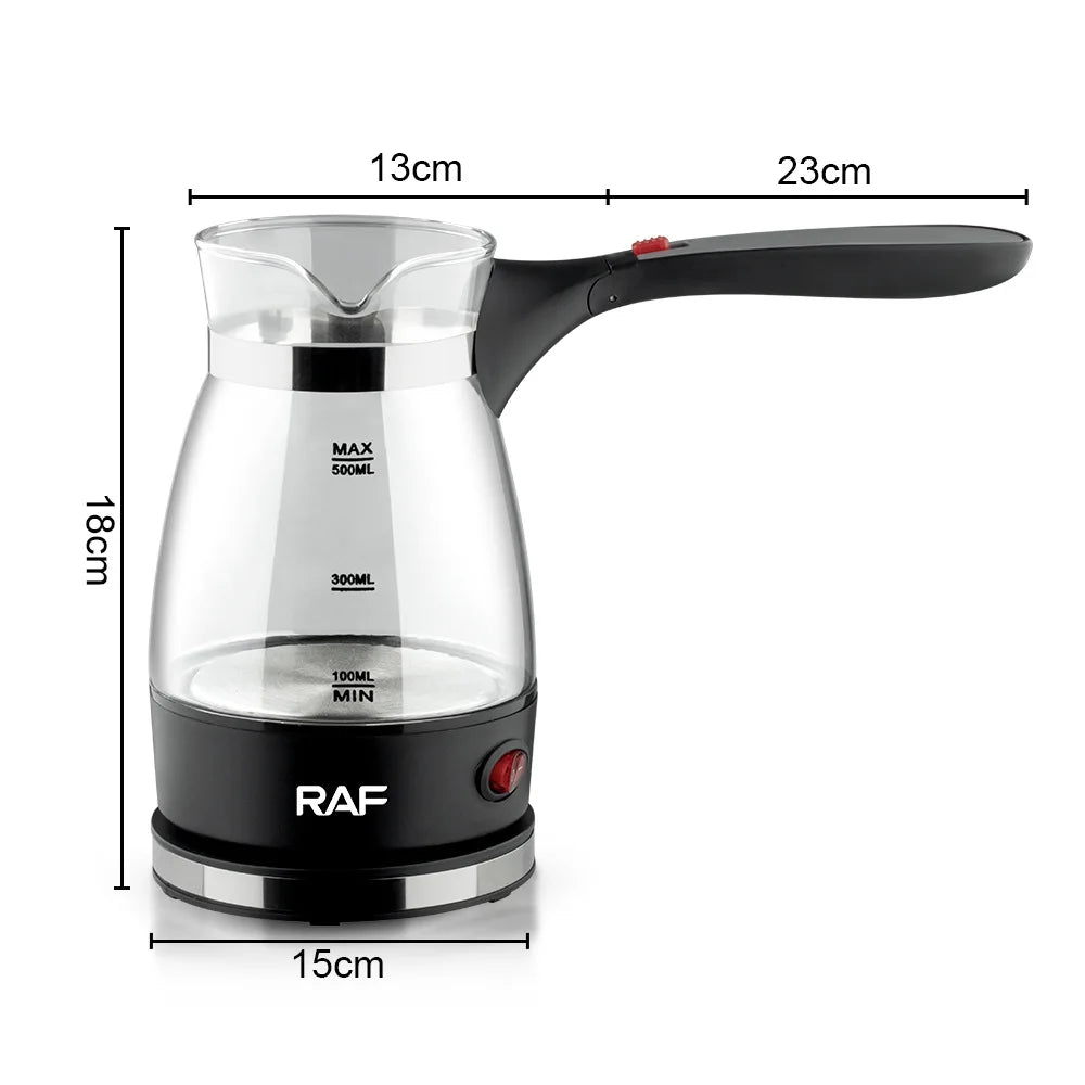 Cafetera Eléctrica Turca de Vidrio Raf