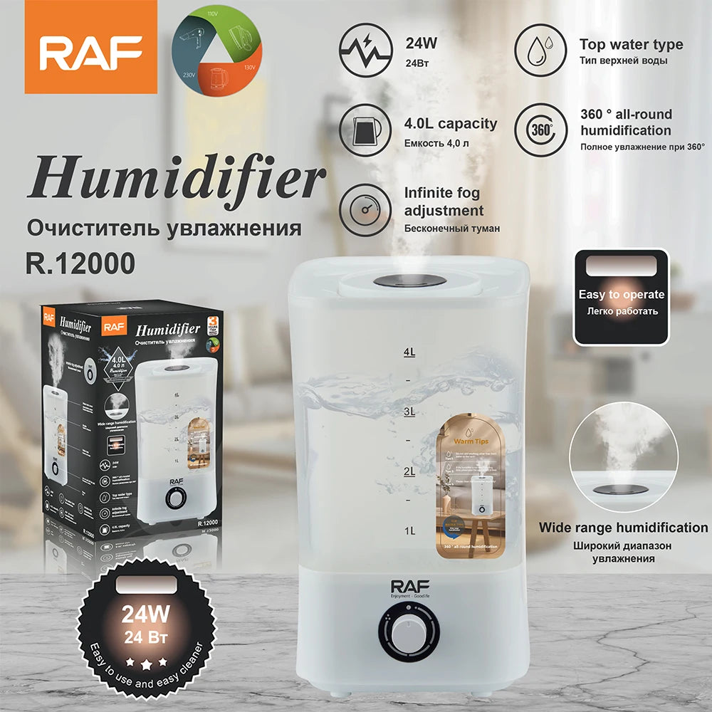 Humidificador de Aire Ultrasónico Inteligente RAF