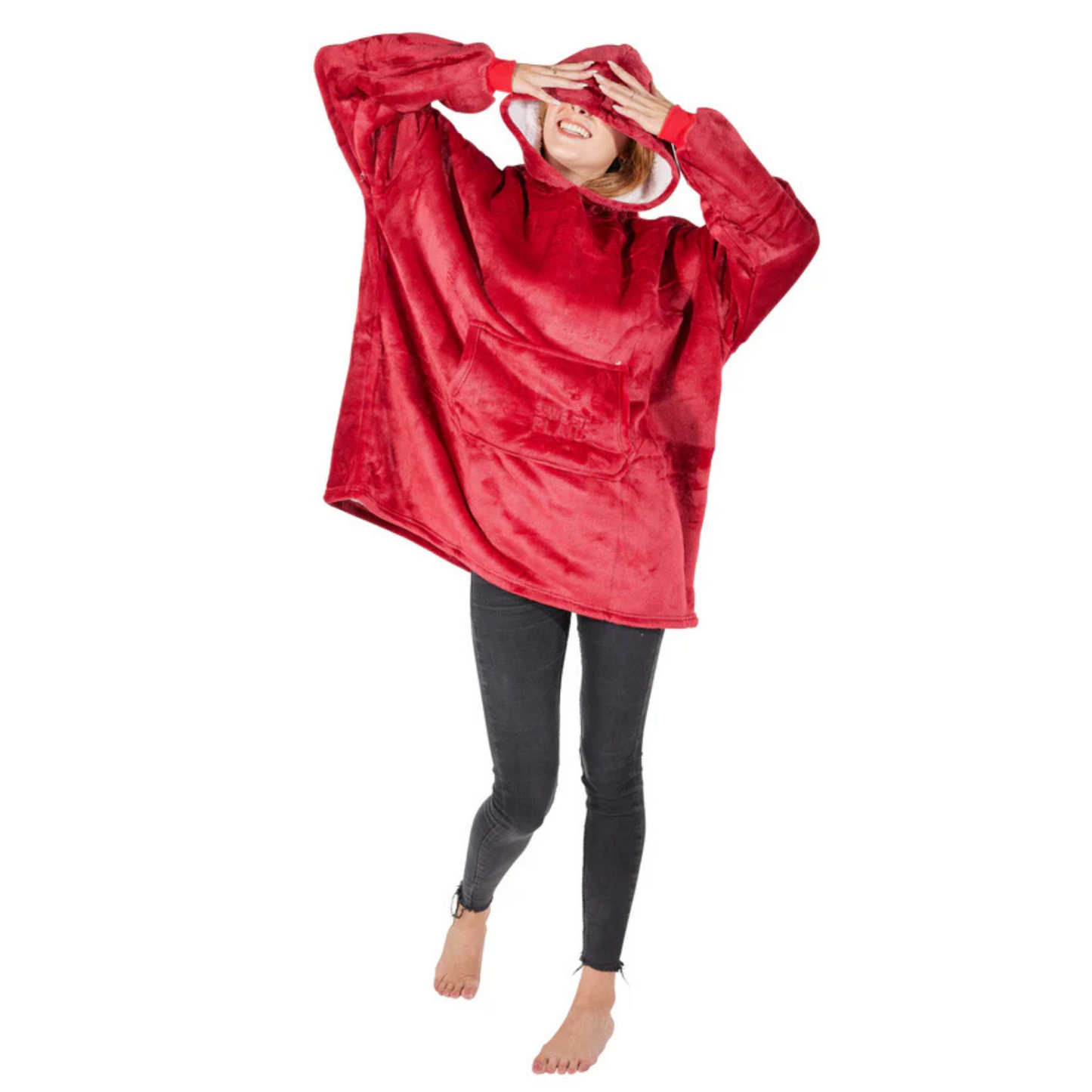 Poleron Maxi Poleron Con Capucha Polar Chiporro Frazada Oversize
