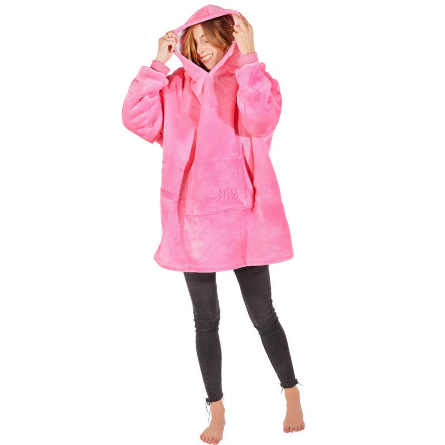 Poleron Maxi Poleron Con Capucha Polar Chiporro Frazada Oversize