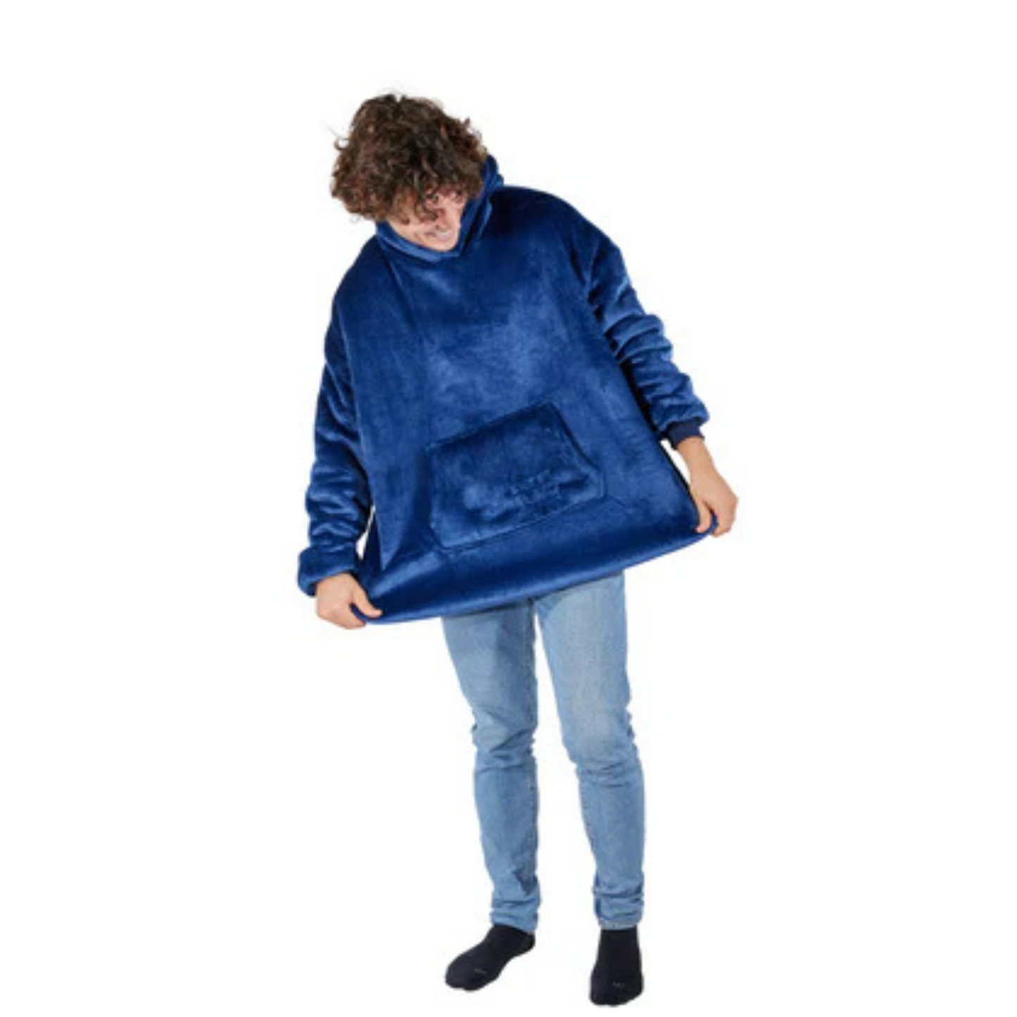 Poleron Maxi Poleron Con Capucha Polar Chiporro Frazada Oversize