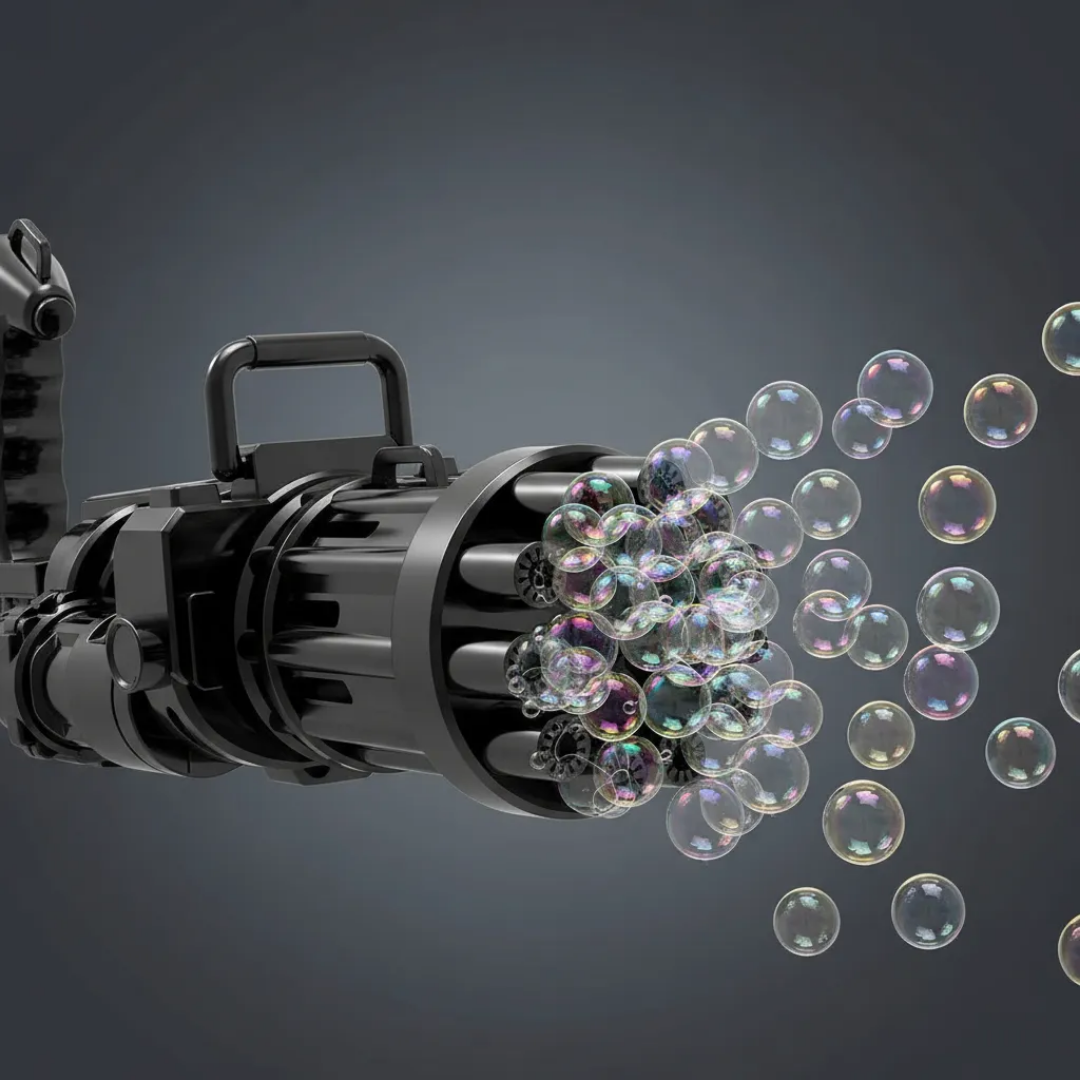 Pistola Lanzadora de Burbujas Gatling
