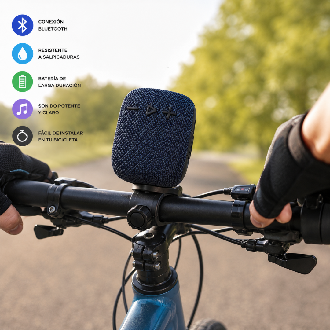 Parlante Bluetooth Portátil para Bicicleta