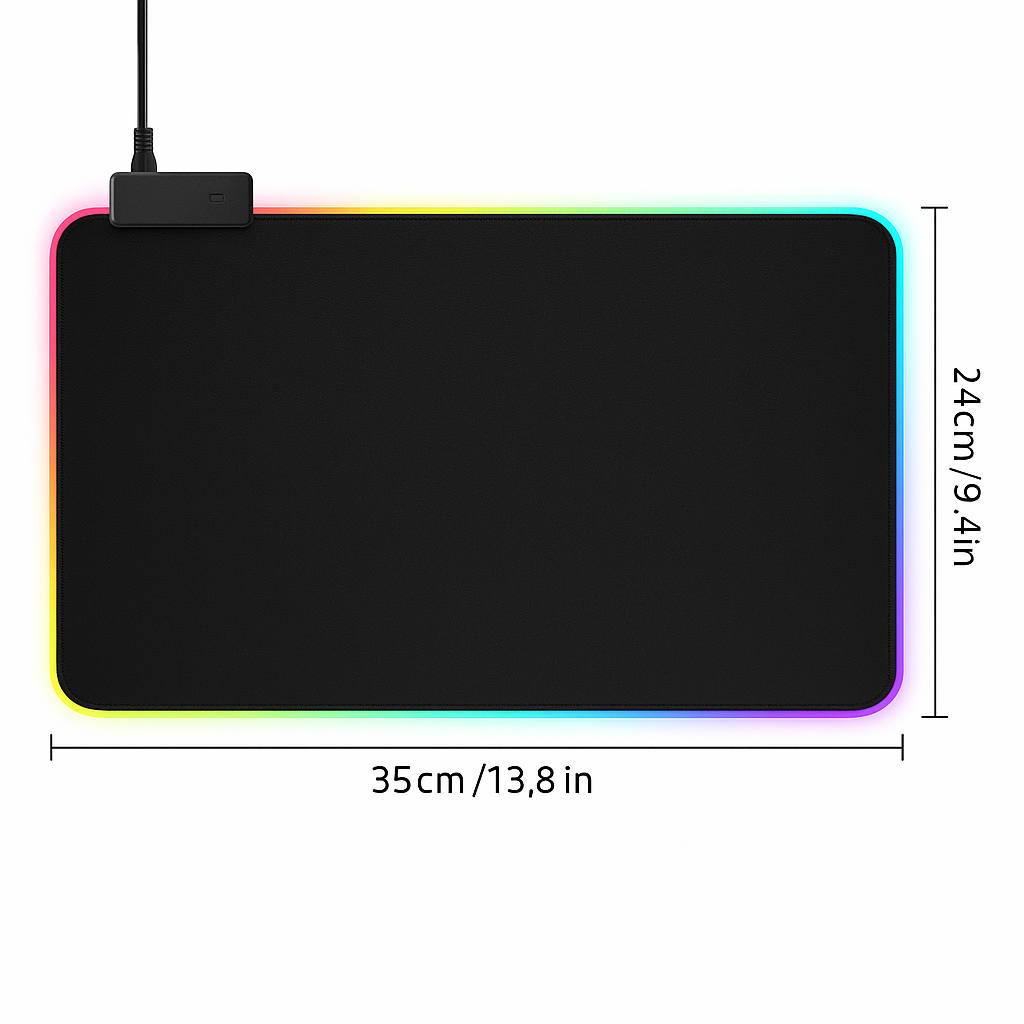 Mouse Pad Rgb Light 35x25cm