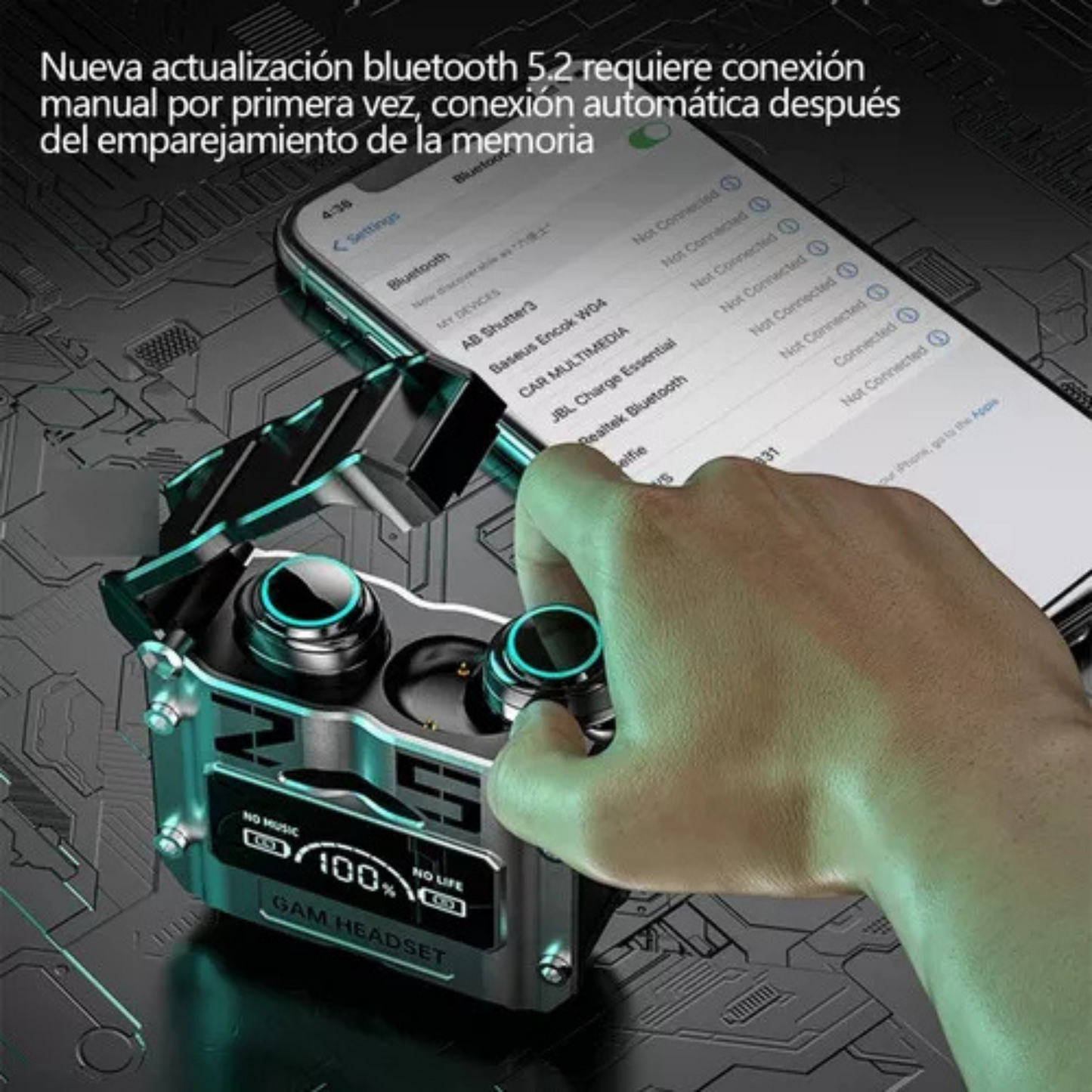 Audífonos Bluetooth Deportivos M25 con Cancelación de Ruido