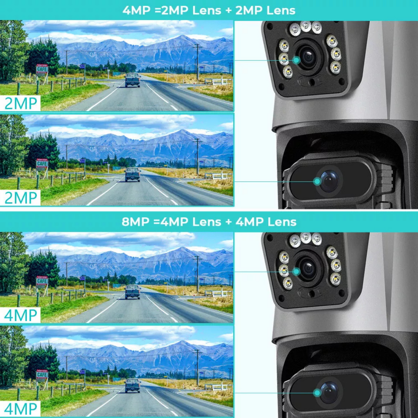 Cámara Dual Exterior 4K UltraHD