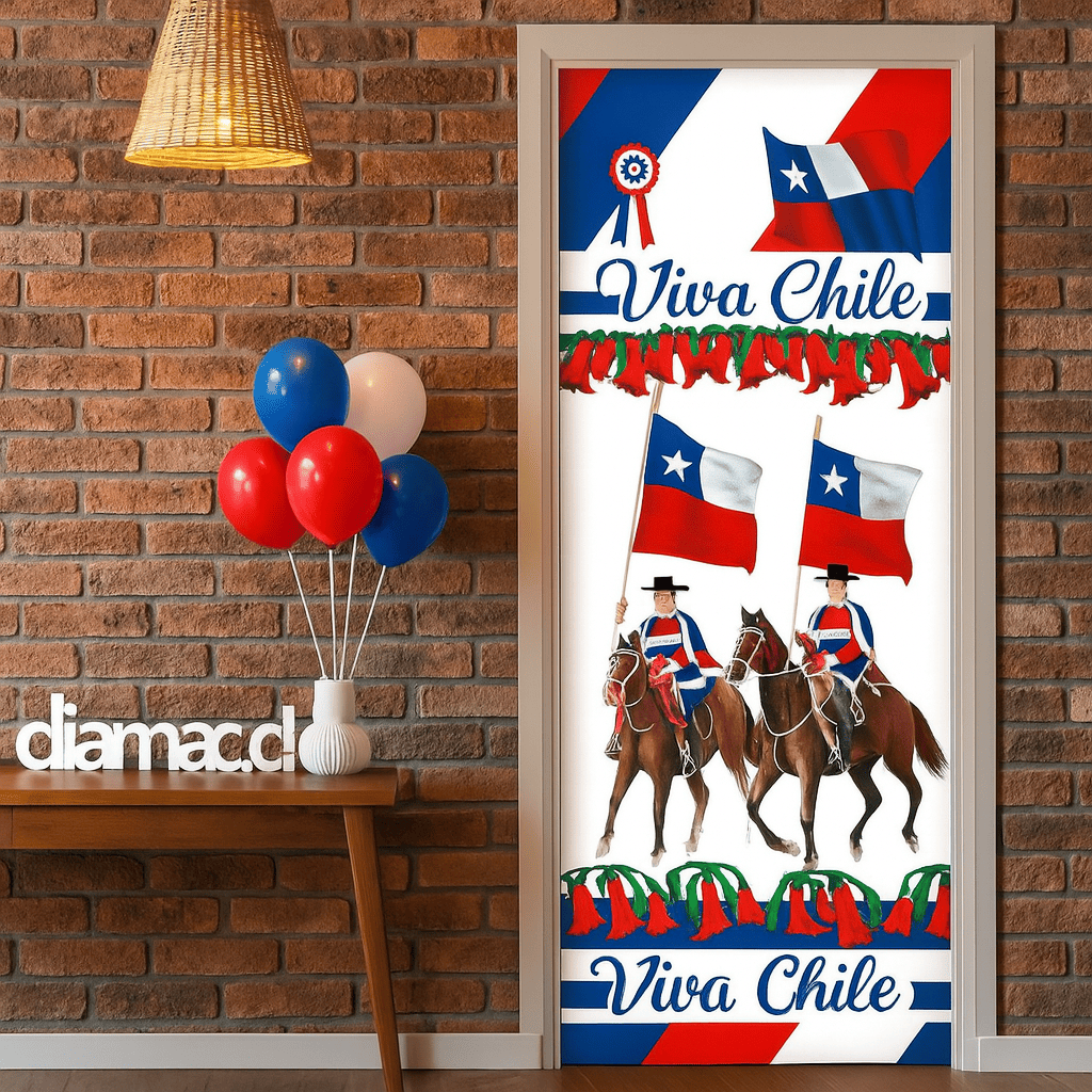 Funda para Puerta Fiestas Patrias – Decoración con Diseño Tradicional