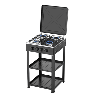 Cocina Encimera A Gas 4 Quemadores Con Repisas