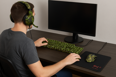 Kit Gamer 4 En 1 Teclado Mouse Pad y Auricular