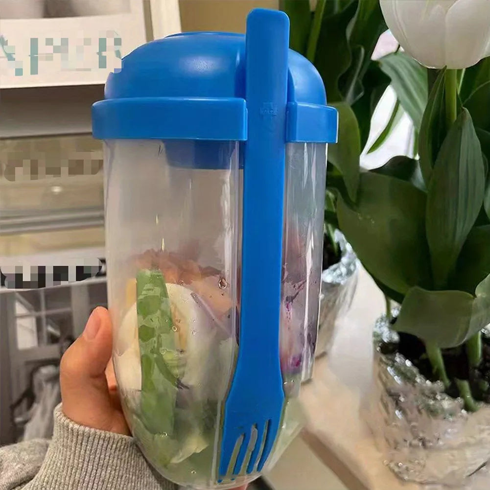 Vaso Contenedor Ensalada 1070ml + Tenedor