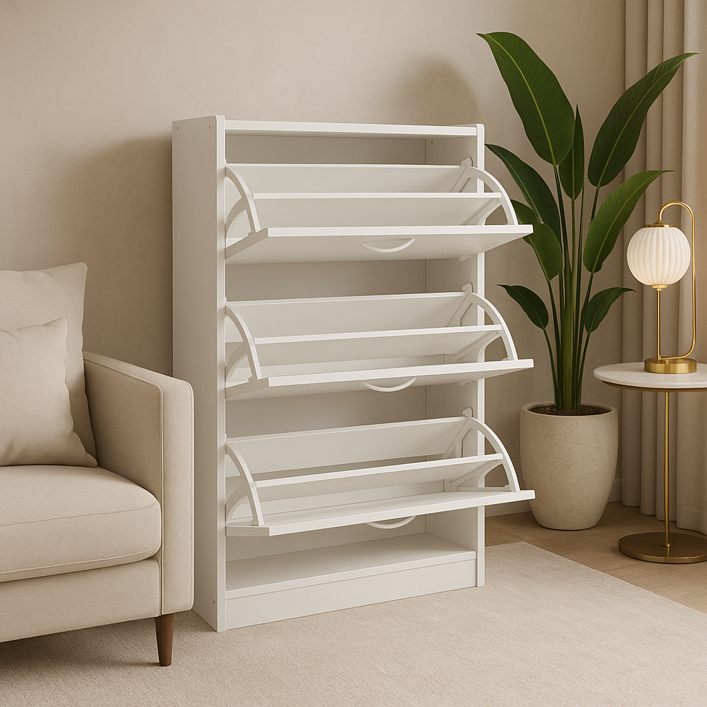 Zapatera 3 Niveles con Tapa Antipolvo | Mueble Organizador de Calzado