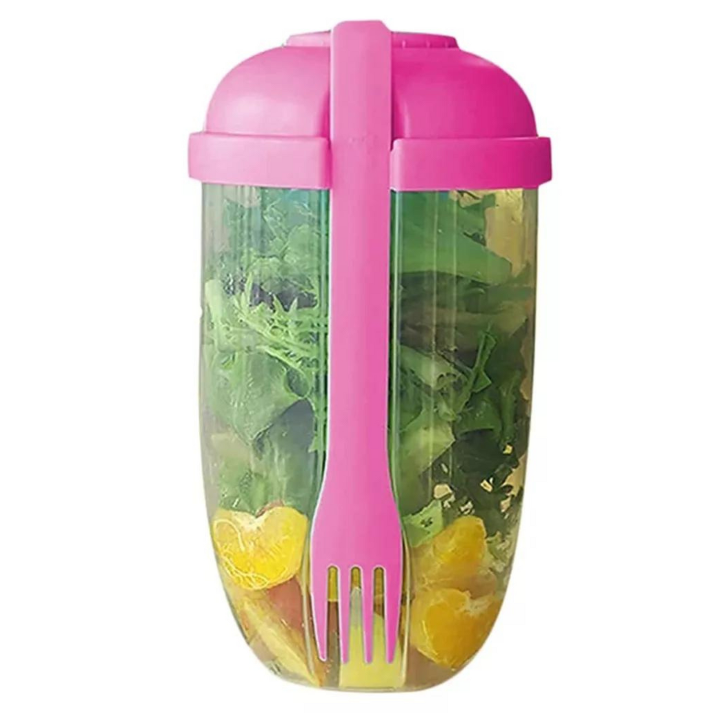 Vaso Contenedor Ensalada 1070ml + Tenedor