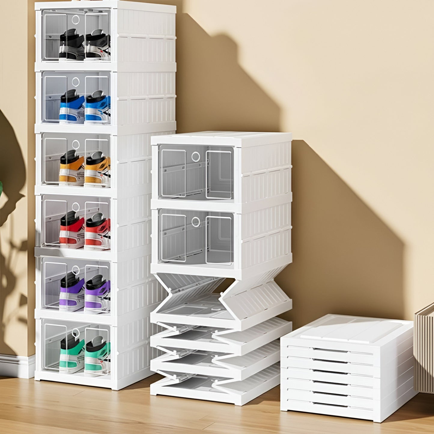 Organizador de Zapatos Apilable 6 Cajas con Ventana