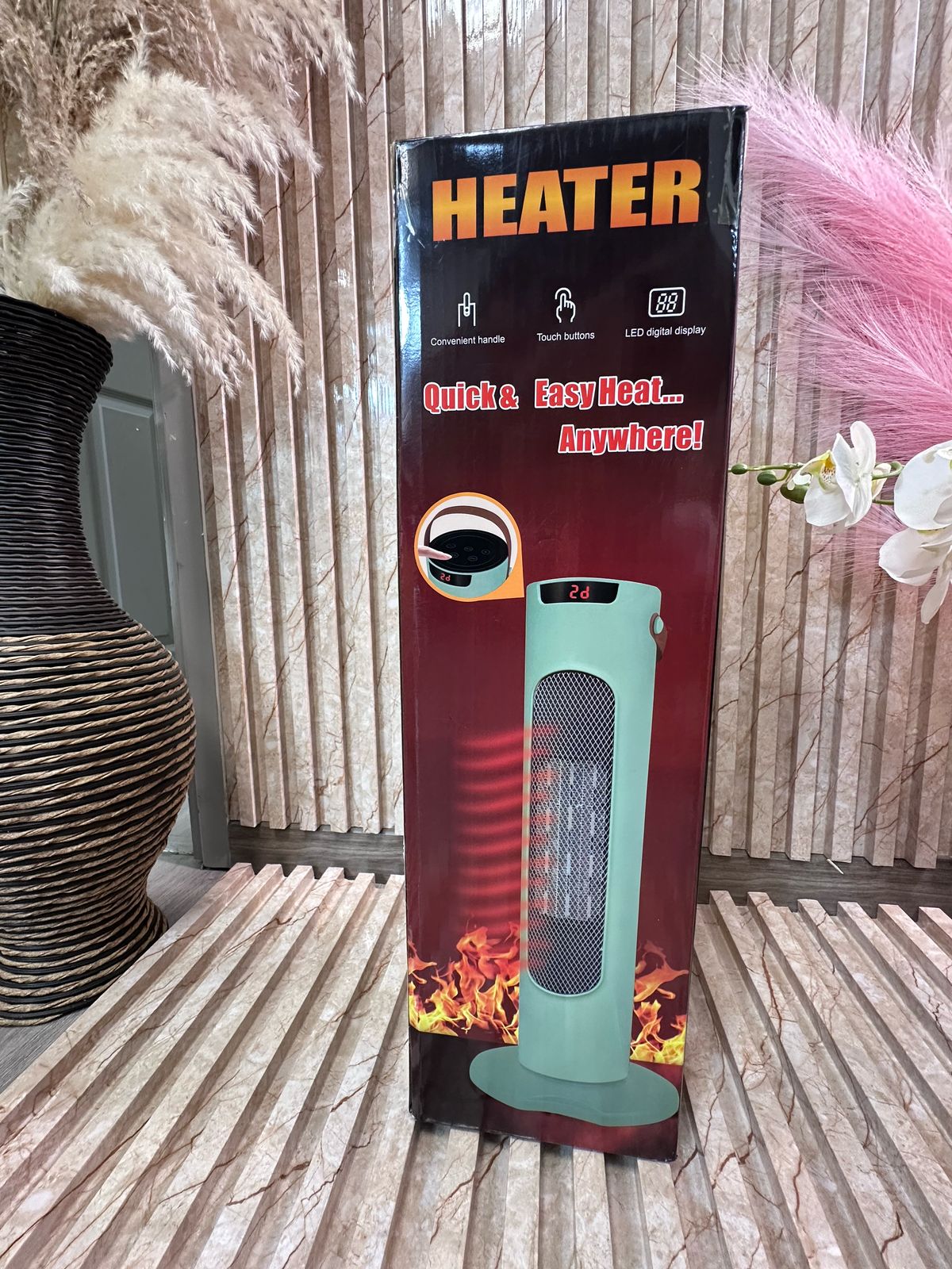 Calefactor de Torre Eléctrico Calor Inteligente y Diseño Moderno