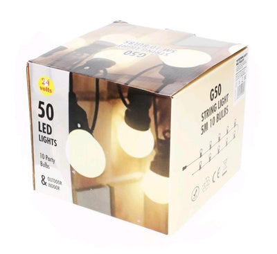 Luces Guirnalda Solar de 5 metros con 10 ampolletas LED