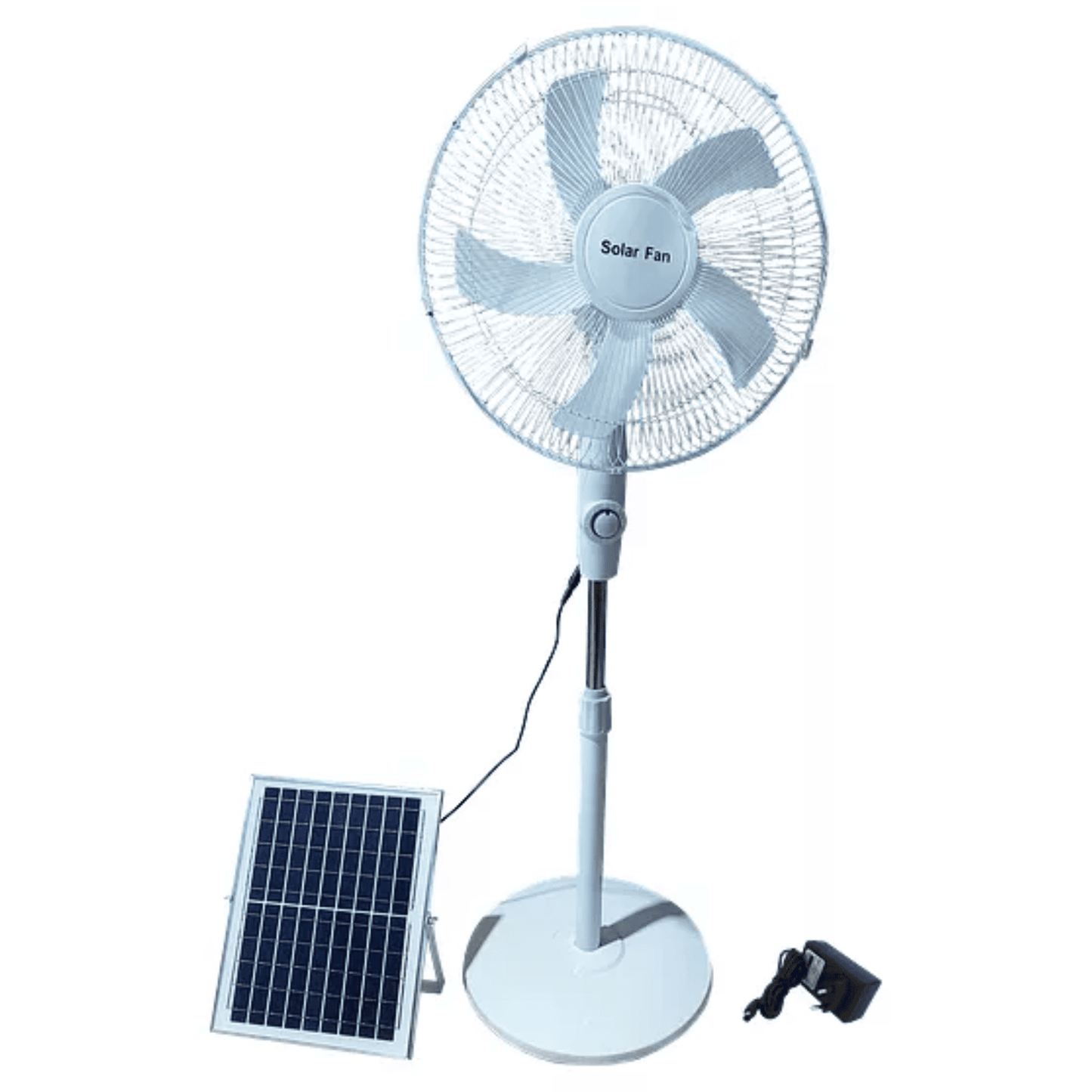 Ventilador de Pie Solar 16" con Panel Solar de 12W