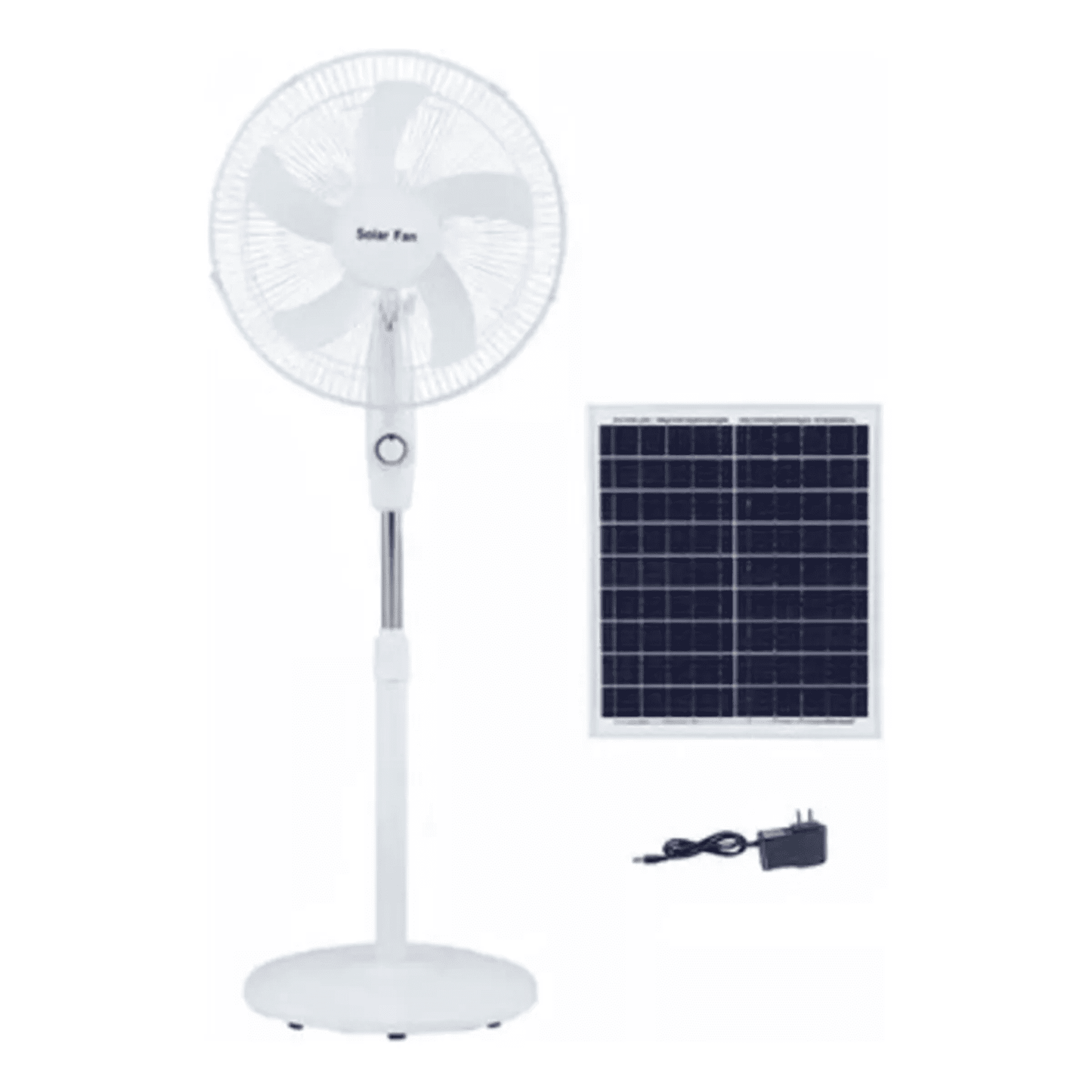 Ventilador de Pie Solar 16" con Panel Solar de 12W