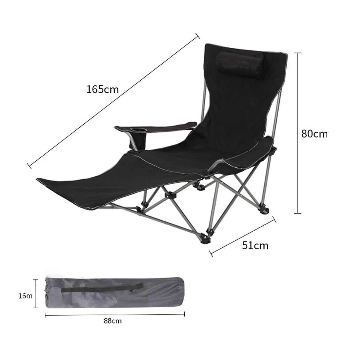 Silla Plegable de Camping con Reposapiés Reclinable