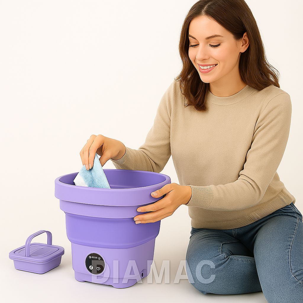 Pack 3 en 1 de Lavado Portátil | Mini Lavadora + Bolsa de Secado + Pastilla Efervecente