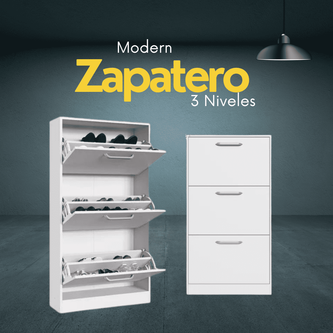 Zapatera 3 Niveles con Tapa Antipolvo | Mueble Organizador de Calzado