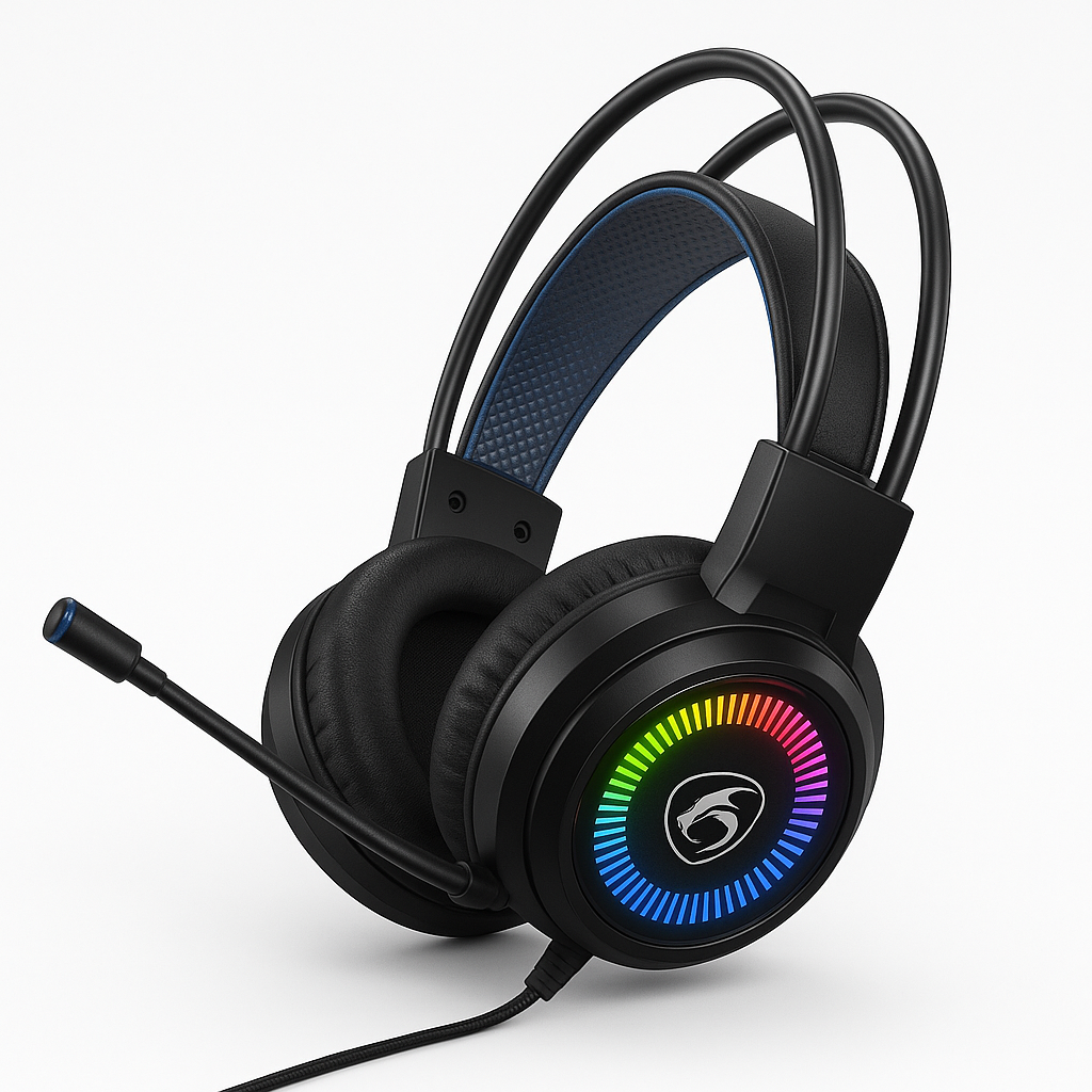 Auriculares Gamer Audifono Imice Gamer Negro Con Luz Led Negro