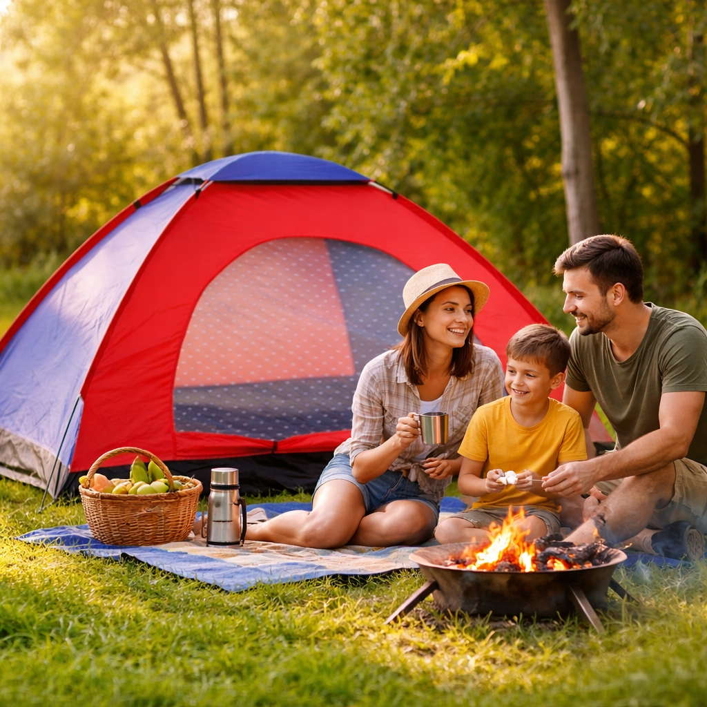 Carpa Camping Manual Ligera para 4 Personas