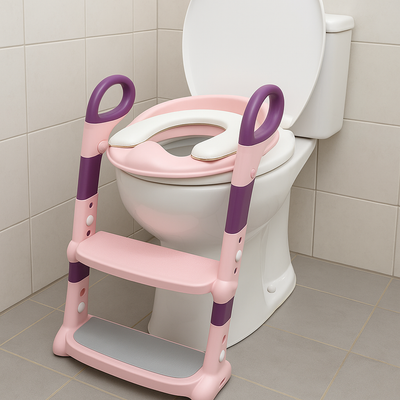 Asiento Adaptador Escalera Inodoro Wc Para Niños Acolchado