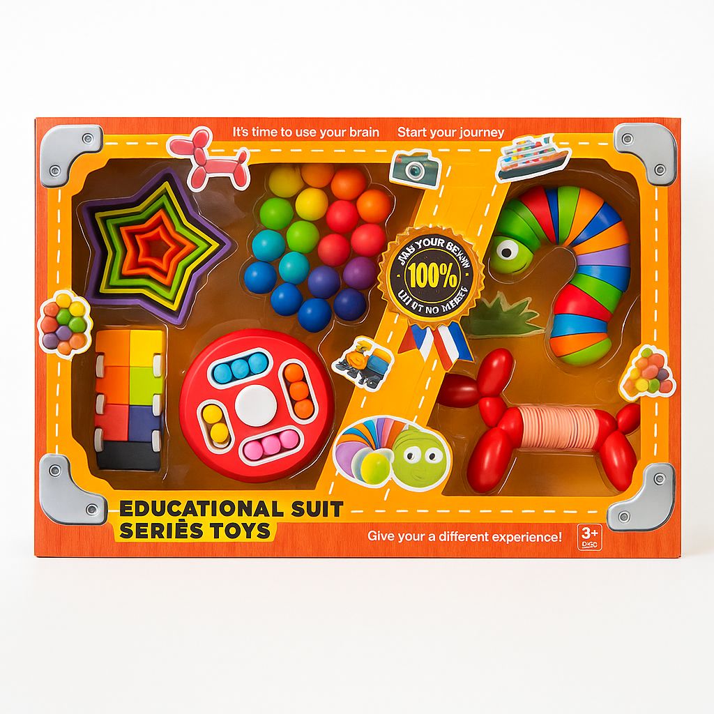 Set de Juguetes Sensoriales 6 Piezas – Estimulación Diversión y Aprendizaje