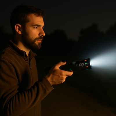 Linterna LED Recargable con Zoom