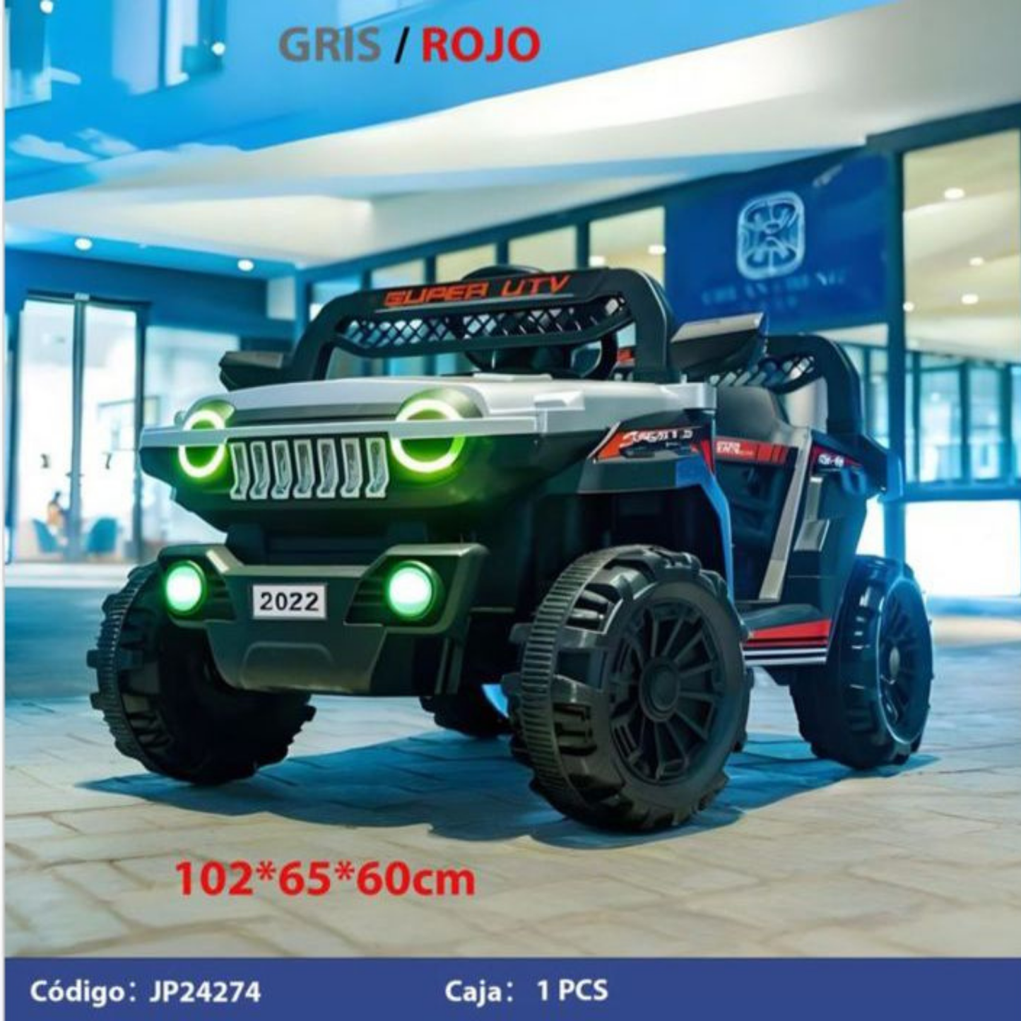 Auto Eléctrico Todo Terreno Auto Infantil Recargable Jeep