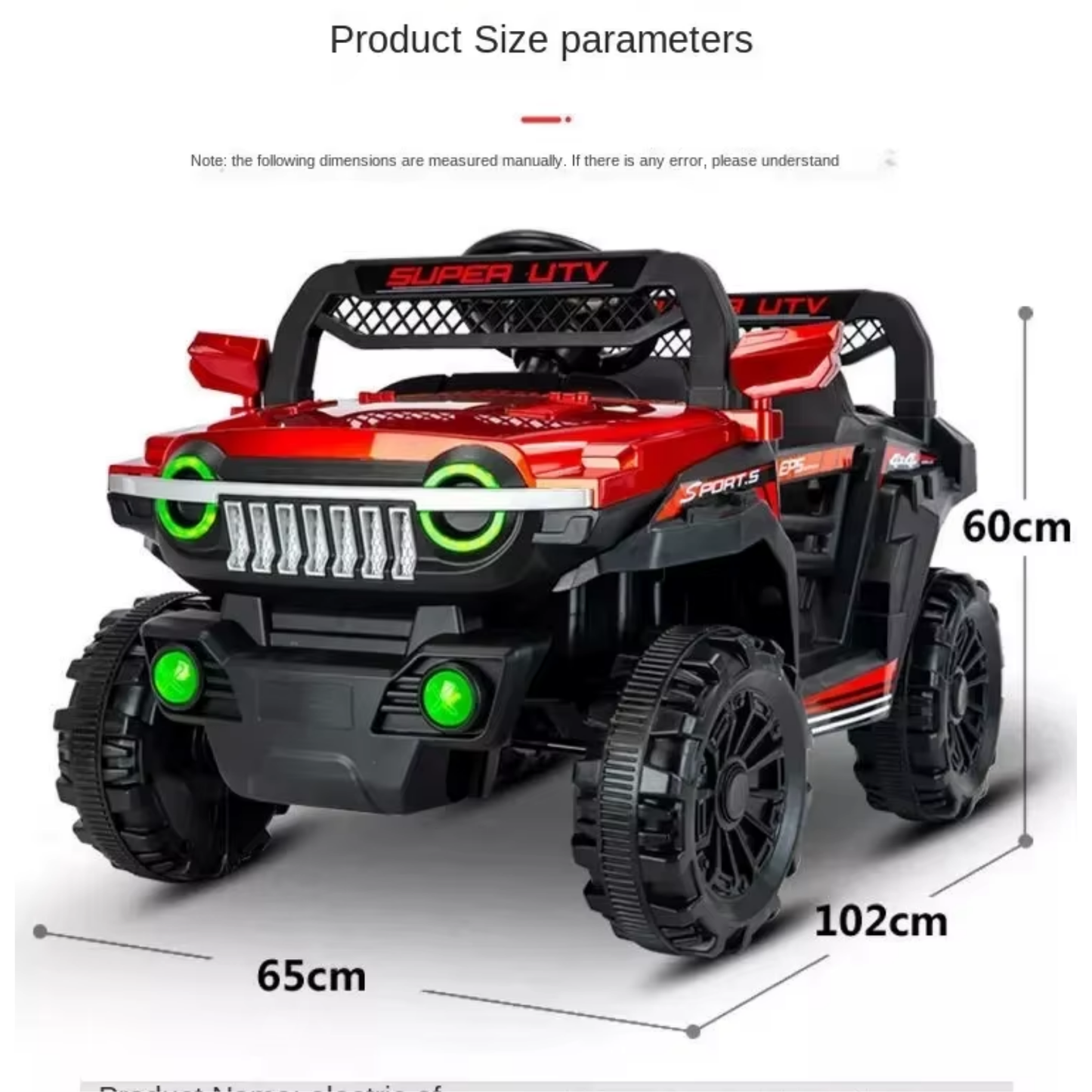 Auto Eléctrico Todo Terreno Auto Infantil Recargable Jeep