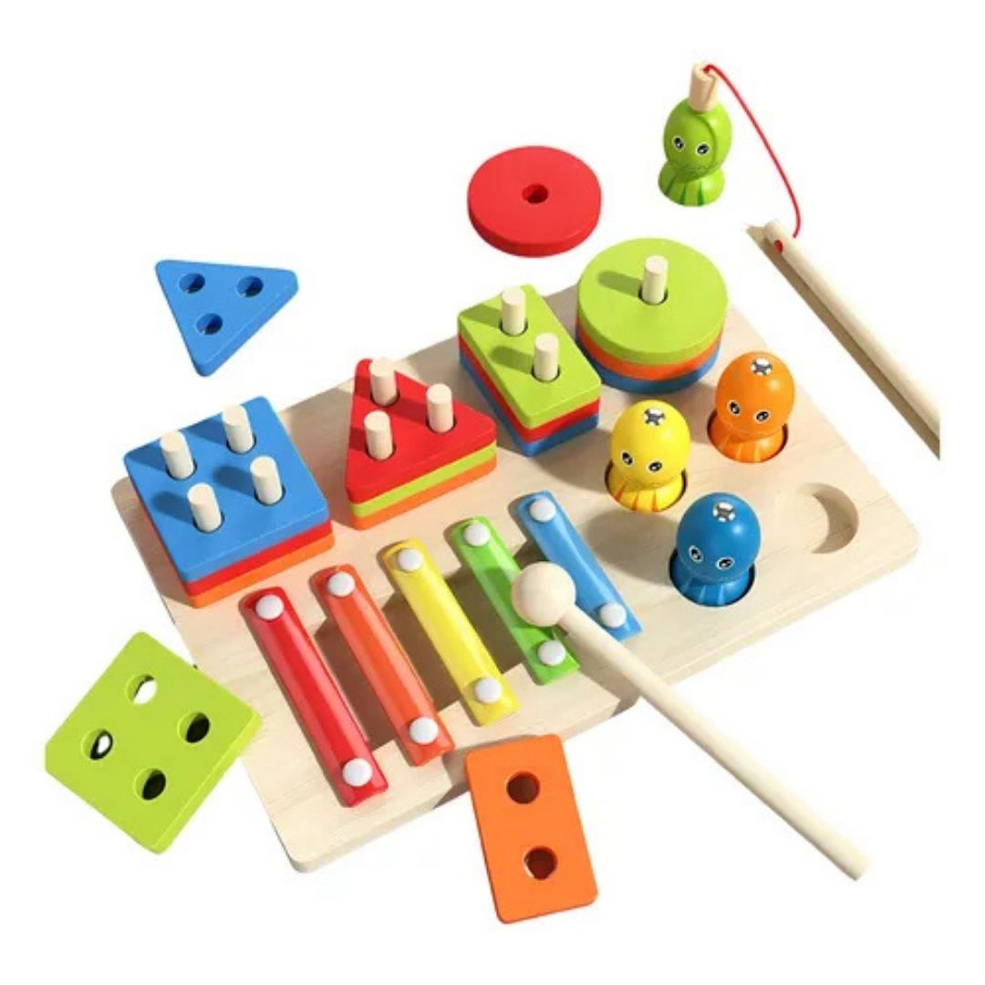Juego Montessori 3 en 1 de Madera