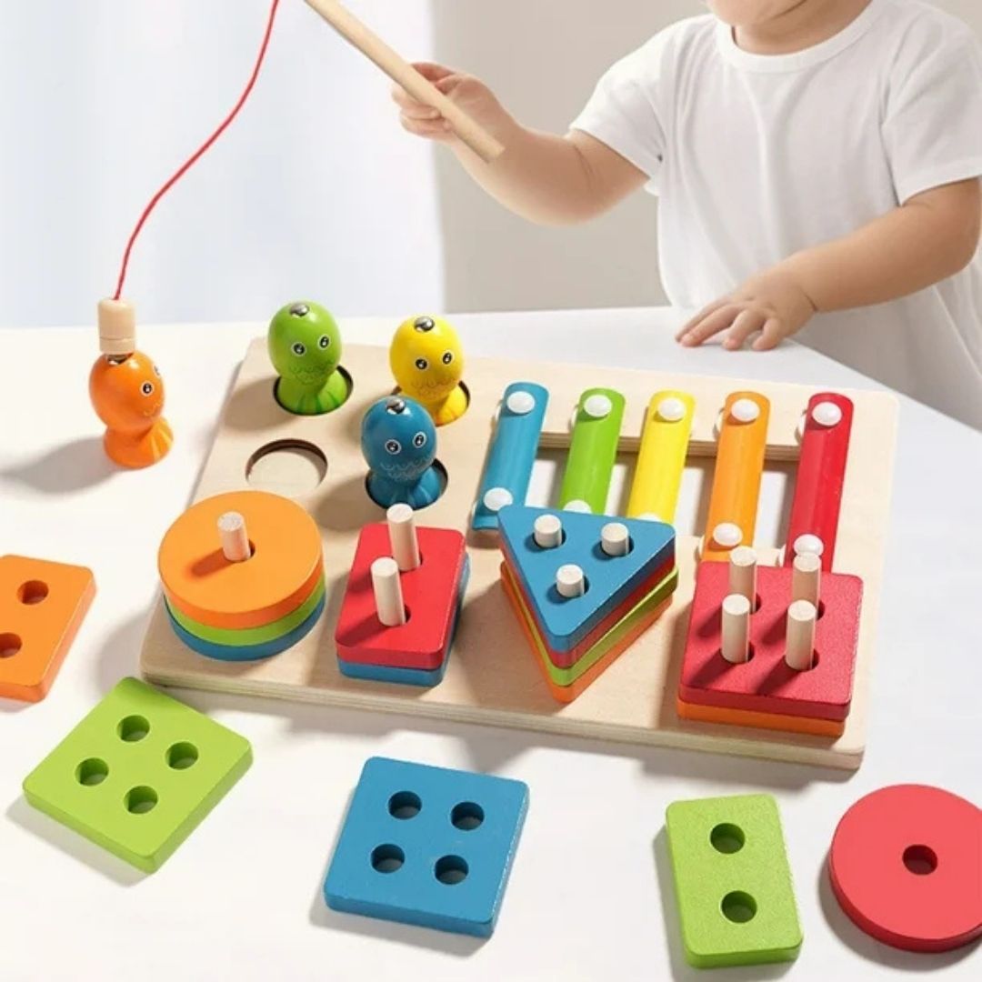 Juego Montessori 3 en 1 de Madera