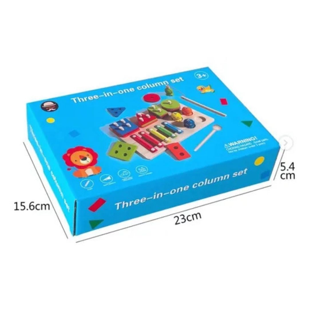 Juego Montessori 3 en 1 de Madera