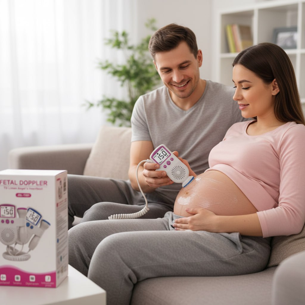 Monitor Doppler Fetal Portátil con Pantalla Digital