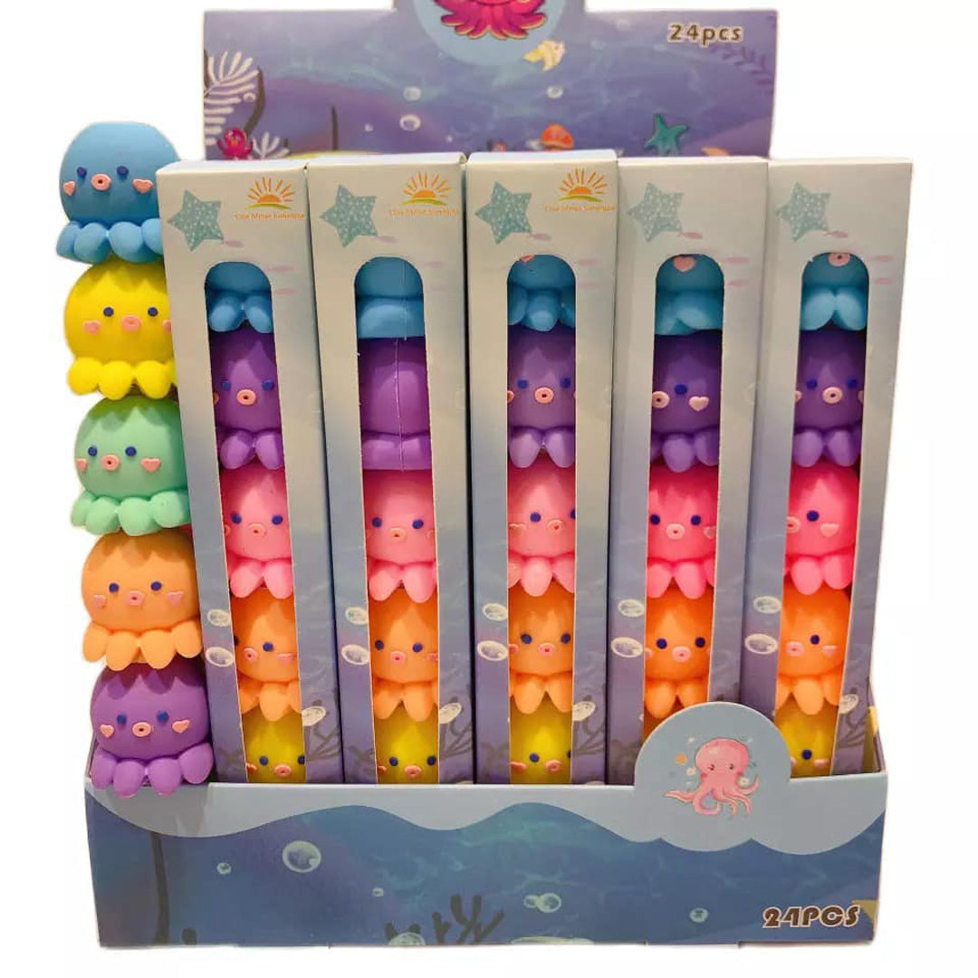Lápiz Pulpo Destacador 5 Colores