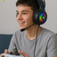 Audifonos Con Micrófono Gamer Imice Hd-490 Usb Con Luz Rgb Negro