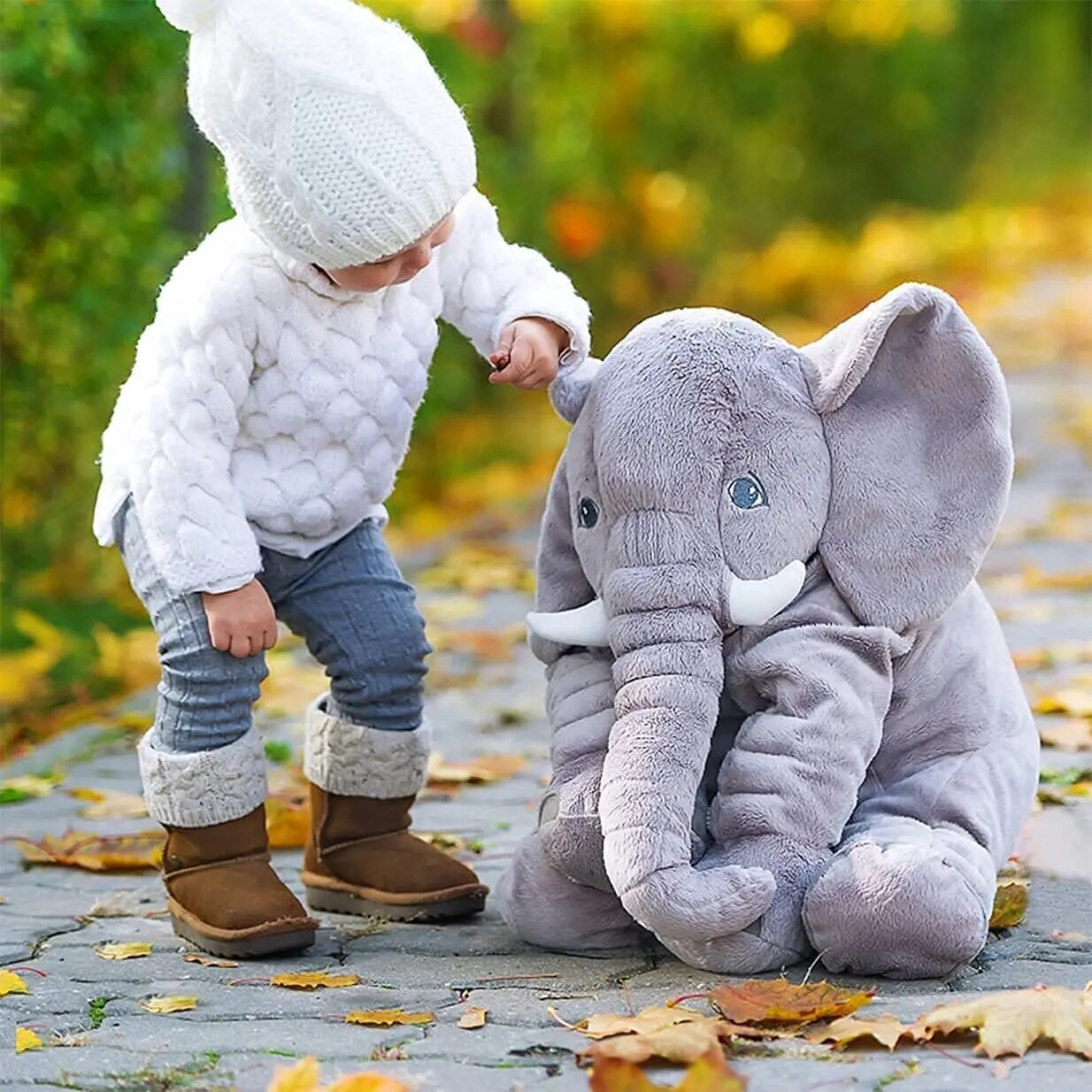 Elefante De Apego Peluche Para Bebés Y Niños 60 Cm