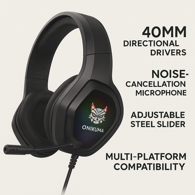 Audifonos Gamer Onikuma X4 Luz Led Rgb Ps4 Ps5 Xbox