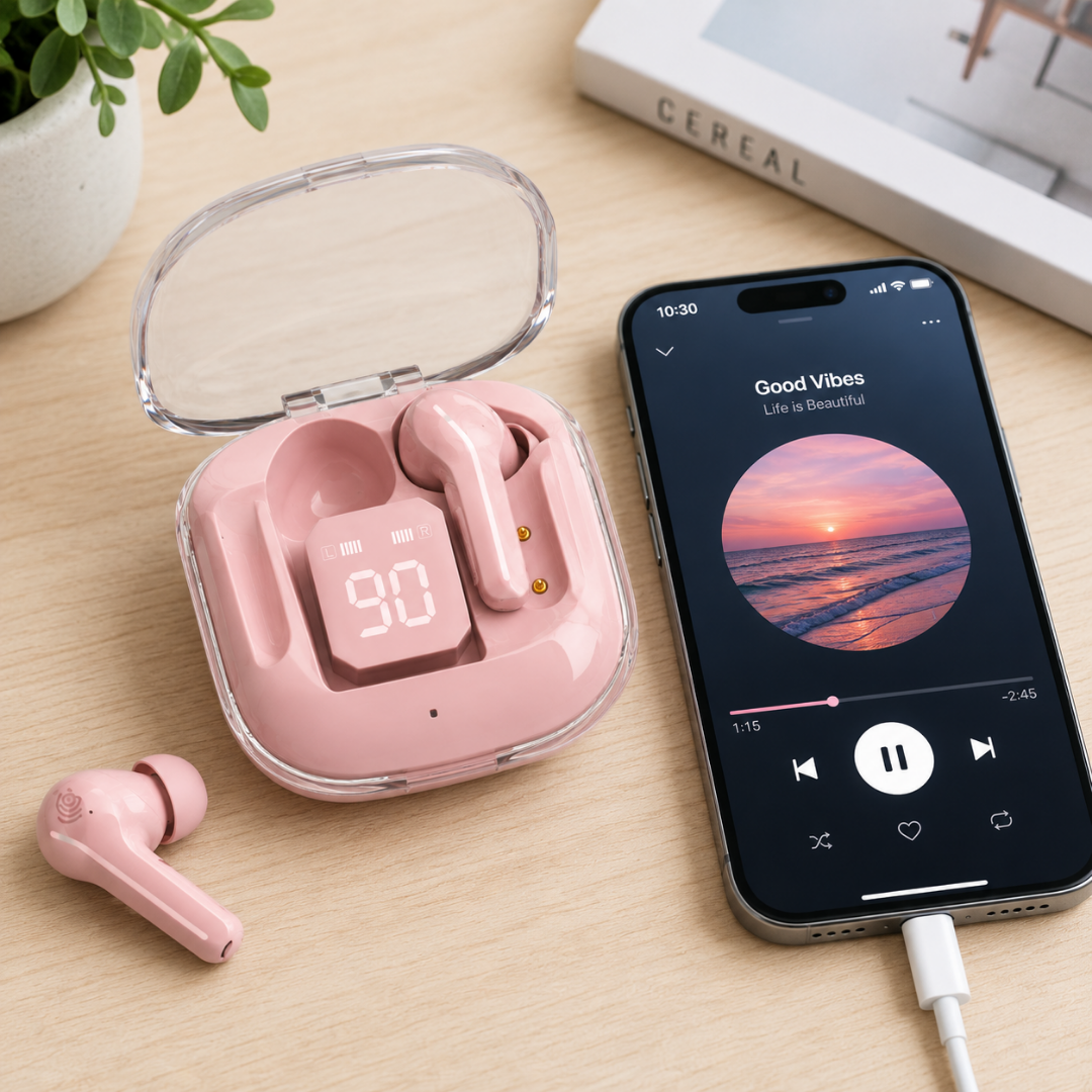 Audífonos Bluetooth 5.3 Inalámbricos TWS con Pantalla LED