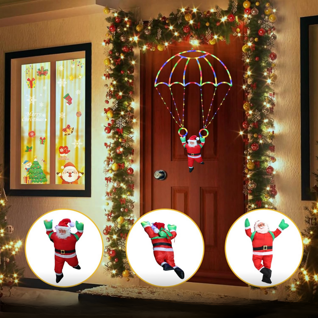 Santa Claus con Paracaídas Multicolor